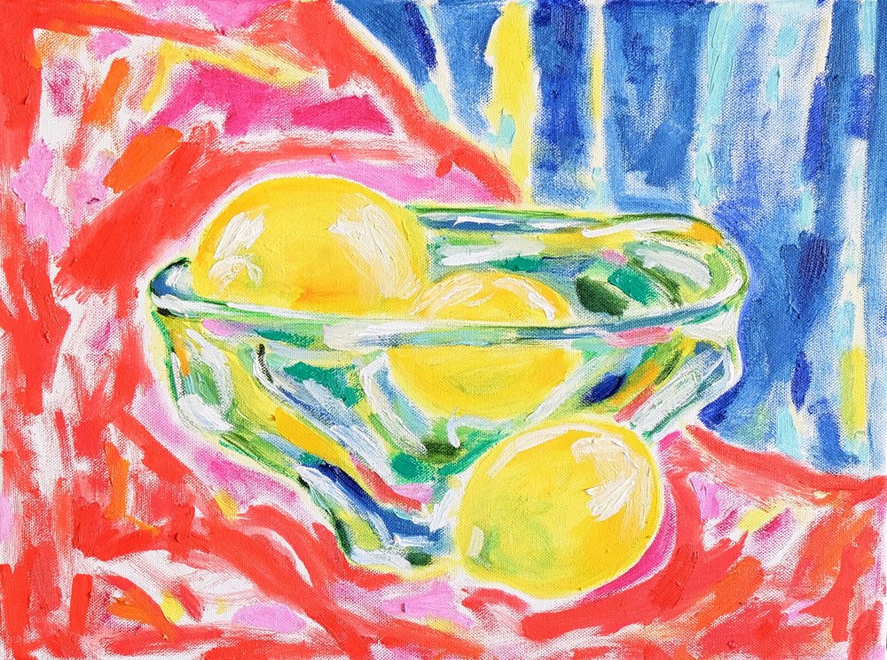 Natura morta con limoni dai colori vivaci da Tamara Jare