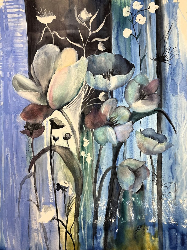Fiori blu eterei da Tanya Lundmark