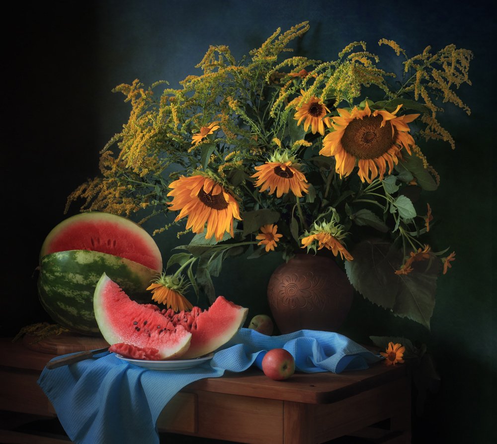 Girasoli dorati e anguria da Tatyana Skorokhod