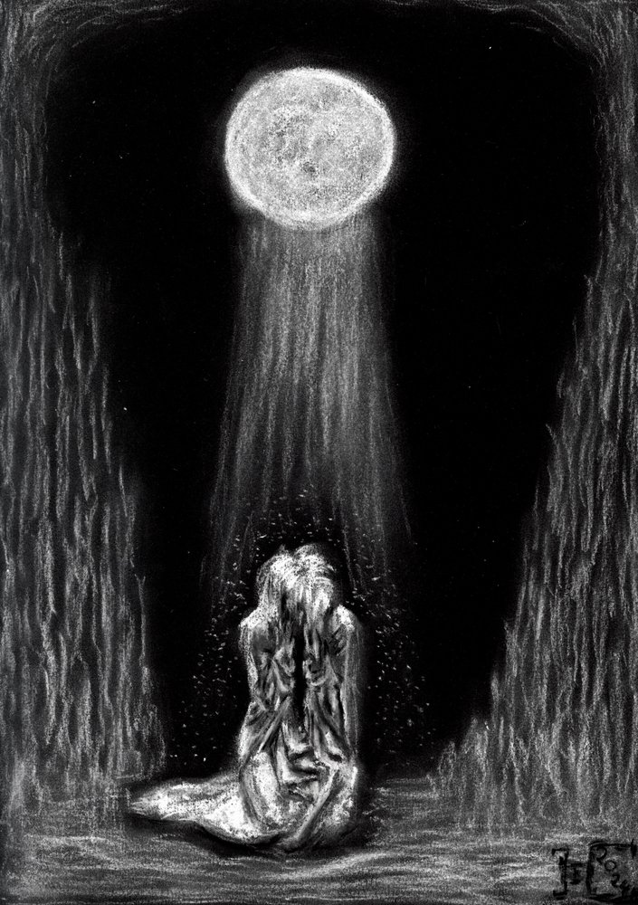 Abbraccio al chiaro di luna da Tim Hoinkis