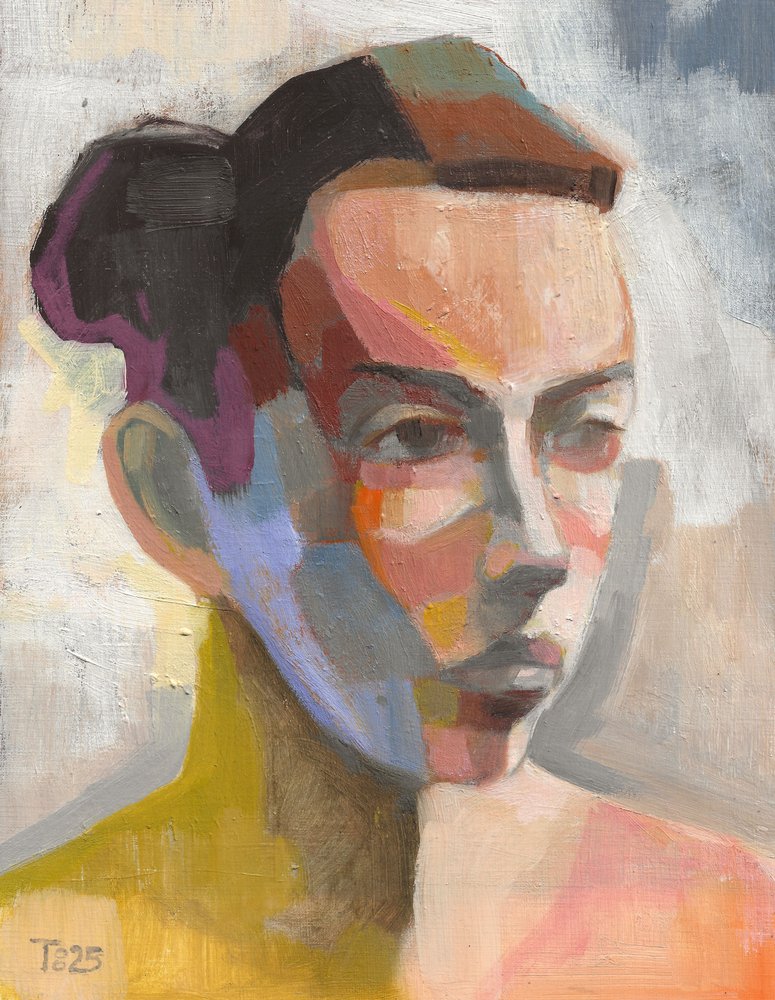 Ritratto astratto colorato da Tore Bahnson