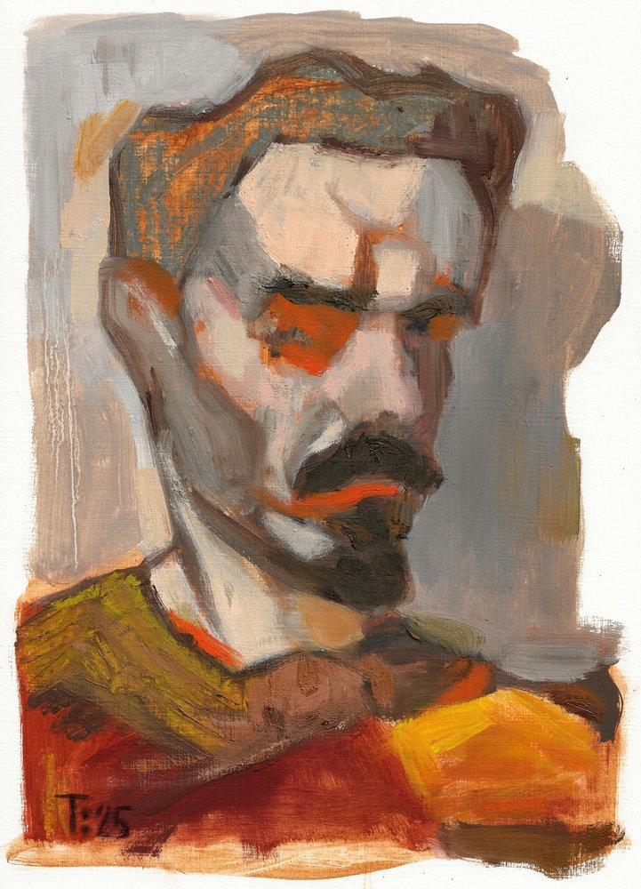Ritratto maschile intenso da Tore Bahnson