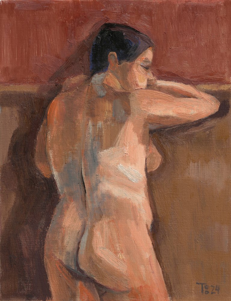 Figura nuda reclinata da Tore Bahnson