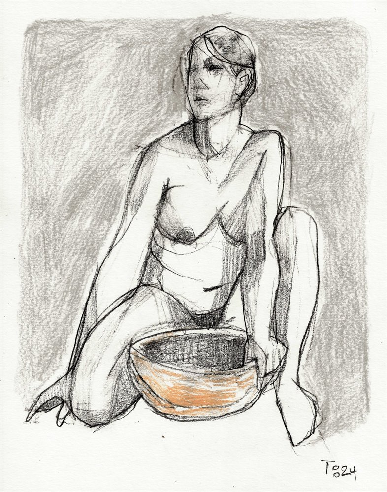 Disegno di nudo in un