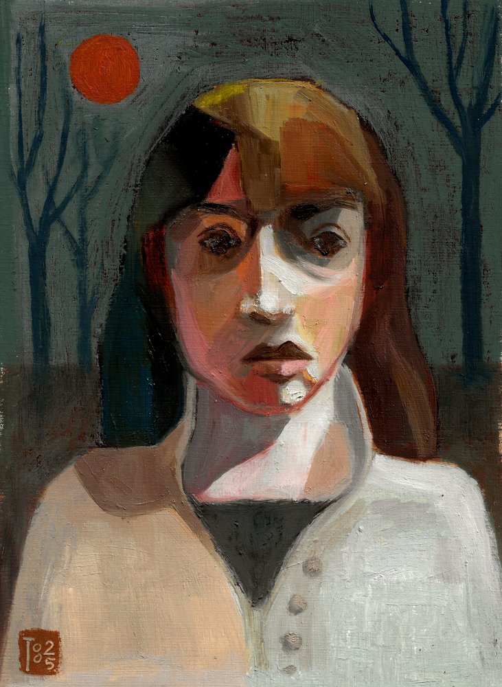 Donna sotto il sole rosso da Tore Bahnson