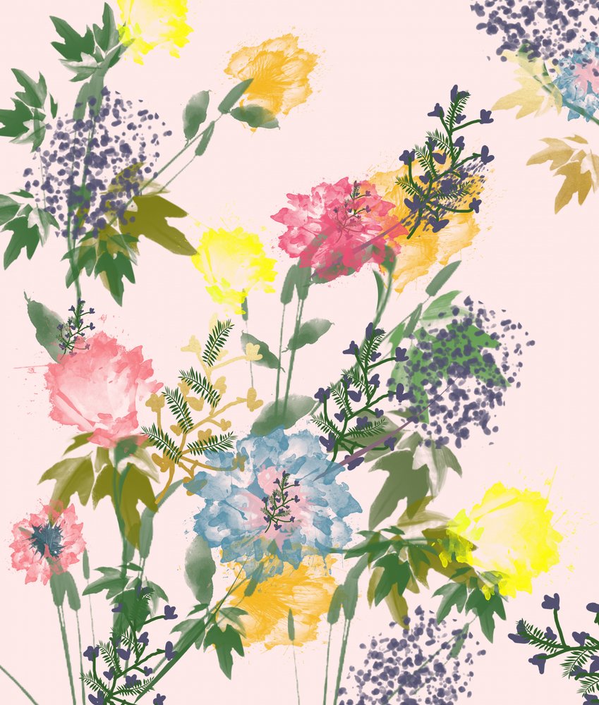 Fiori colorati dipinti ad acquerello da Uma Gokhale