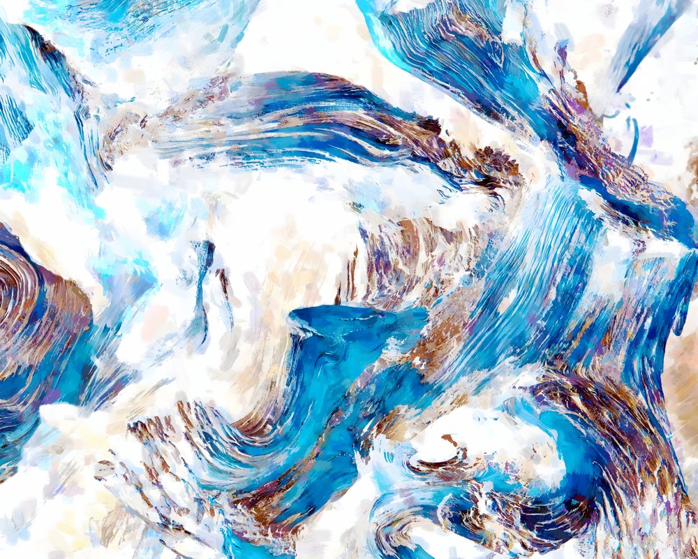 Vortici blu fluidi da Uma Gokhale