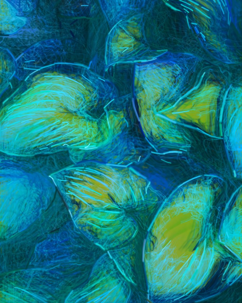 Foglie verde-azzurre luminose da Uma Gokhale