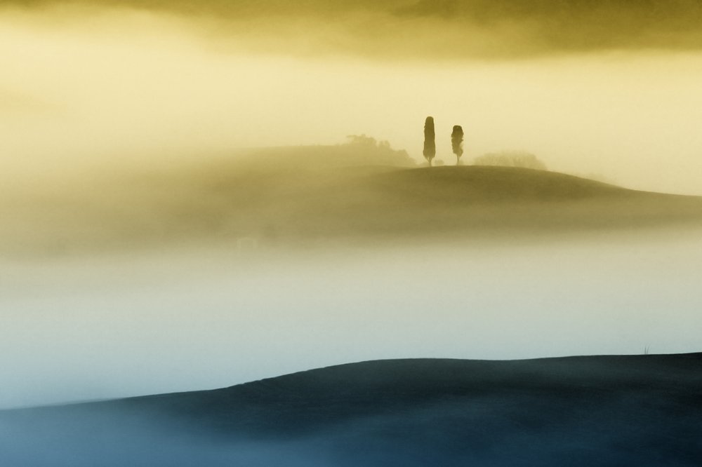 Colline dorate avvolte nella nebbia da Vanja Tajnsek