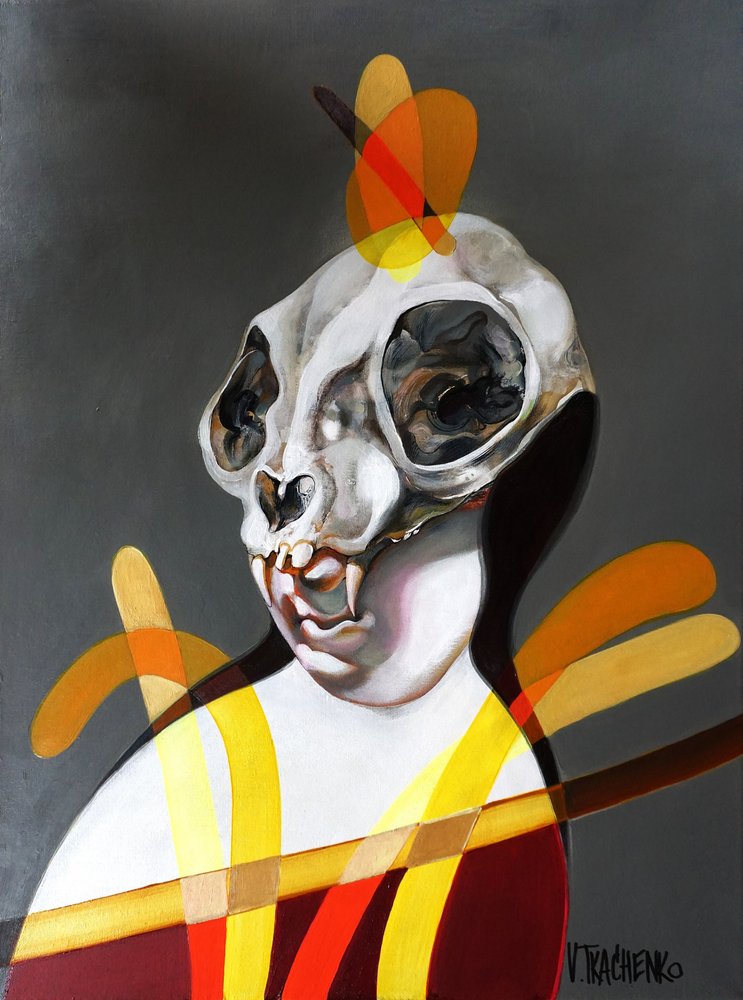 Figura astratta di un teschio da Victor Tkachenko