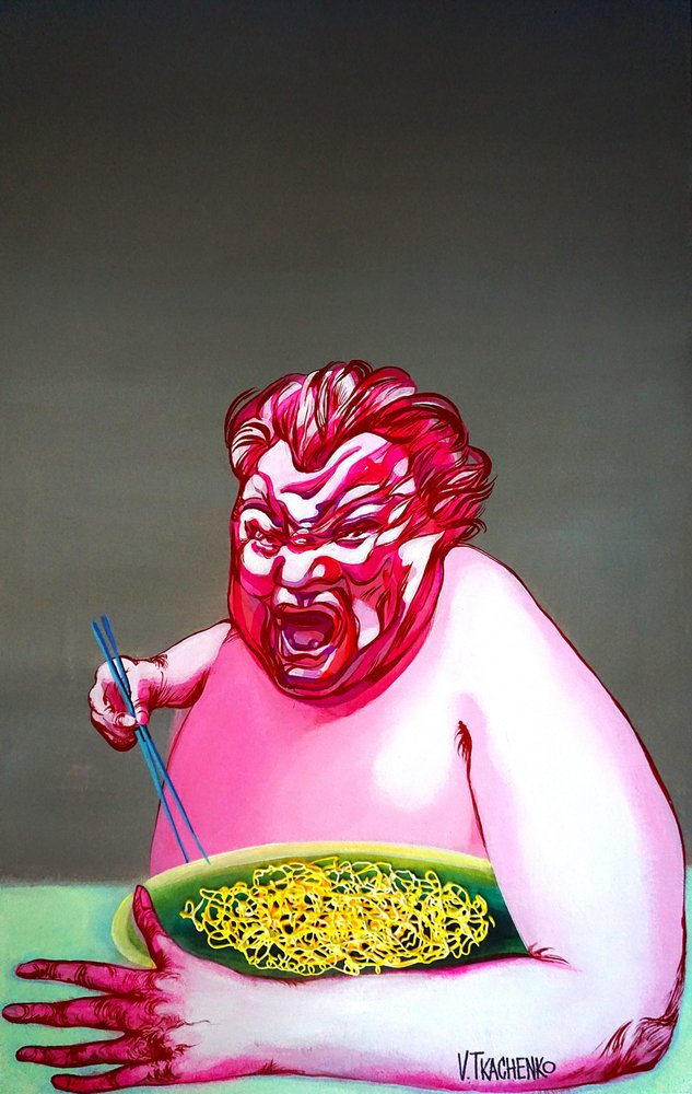 Il mangiatore di pasta arrabbiato da Victor Tkachenko