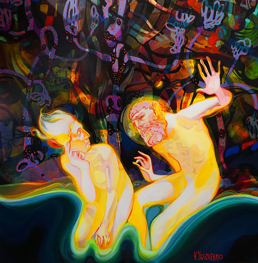Figure spirituali luminose da Victor Tkachenko
