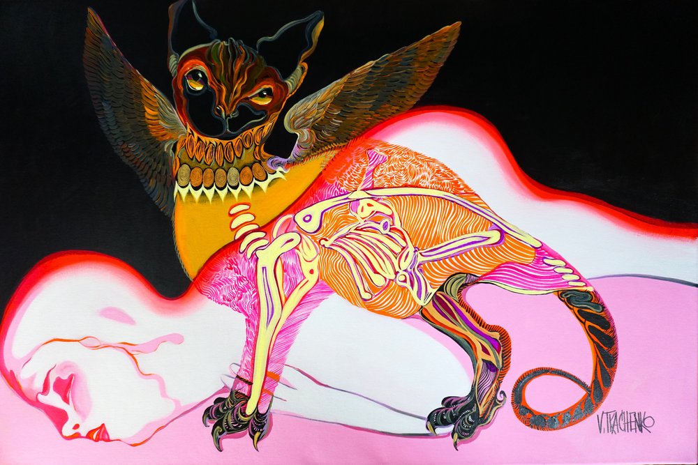 Sogno surreale di una creatura simile a un pipistrello da Victor Tkachenko