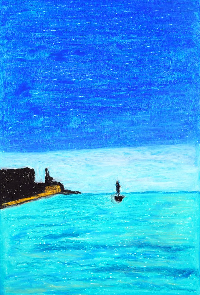 Panorama marino in blu vivace da Viktoriia Saunina