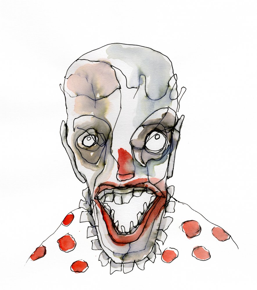 Il sorriso inquietante del clown da Wildemar Doomgriever