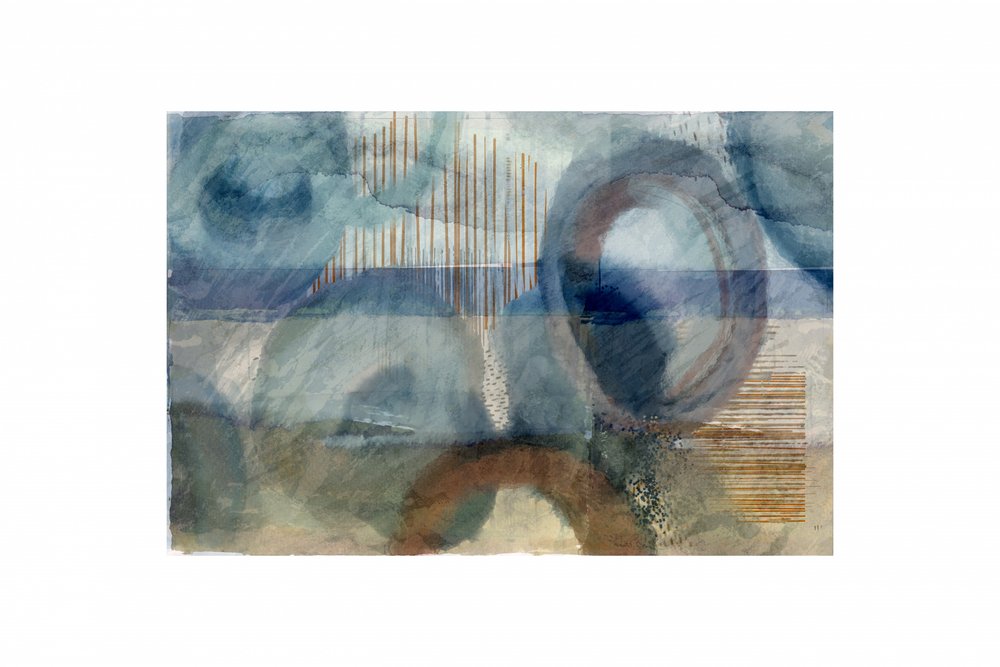 Cerchi blu astratti da cartissi