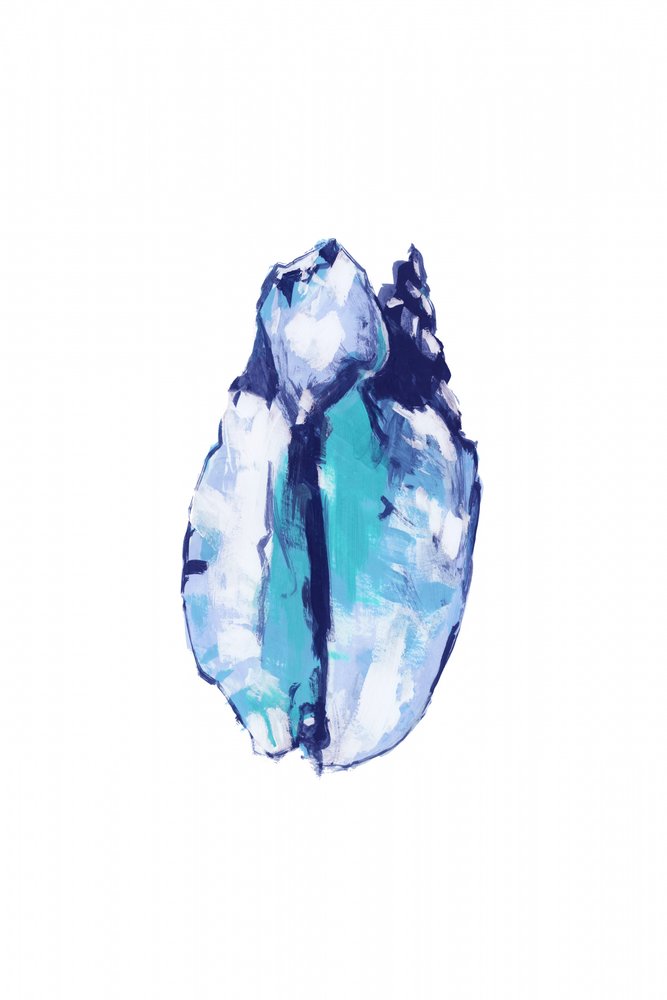 Cristallo blu astratto da cartissi