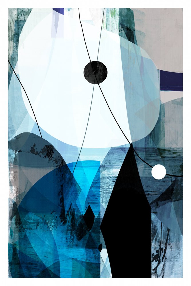 Geometria astratta blu da cartissi
