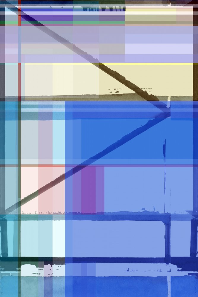 Geometria astratta blu da cartissi