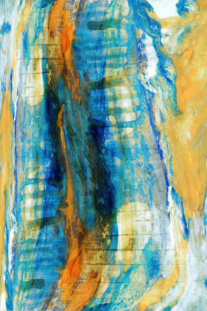 Abstract: Flusso blu e oro da cartissi