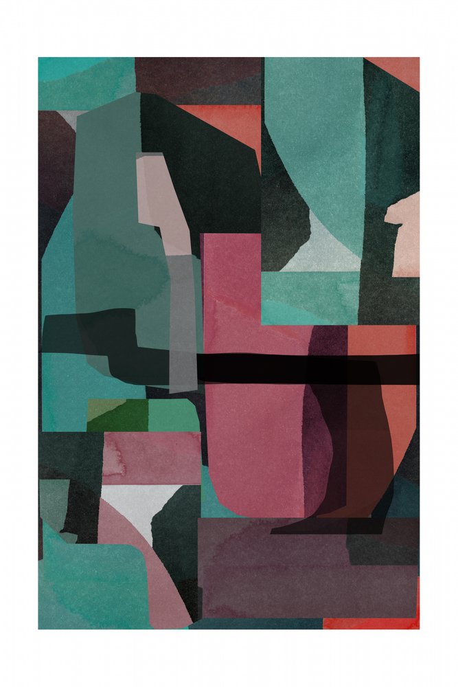 Collage geometrico astratto da cartissi