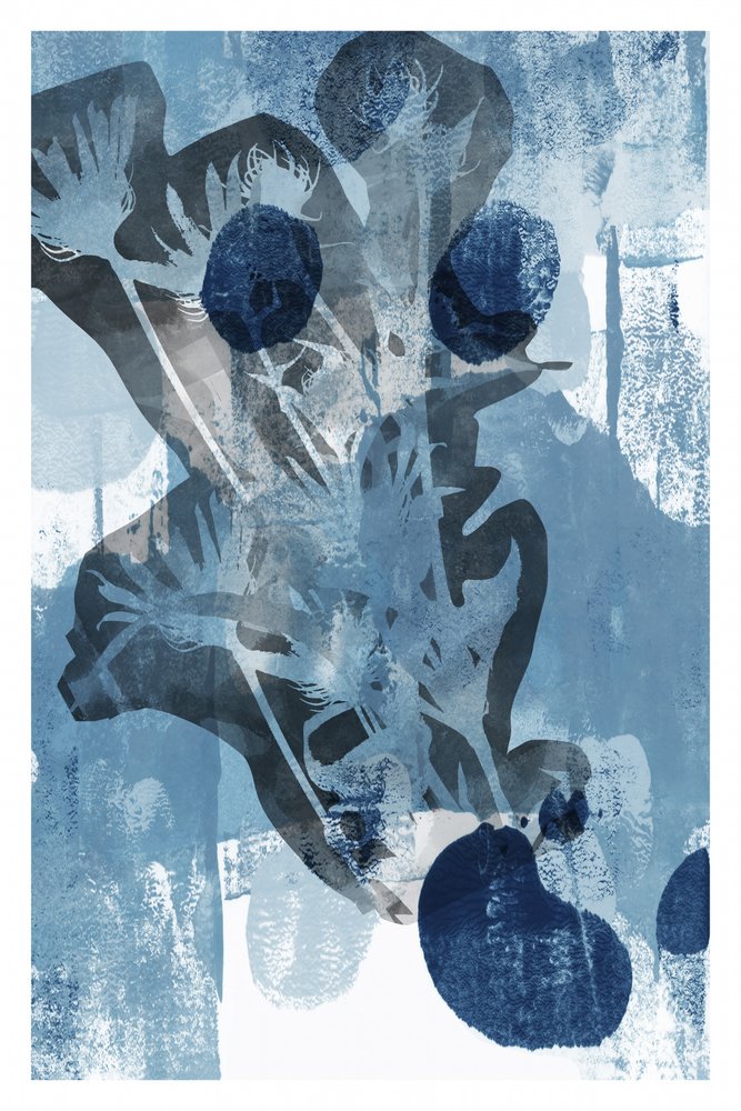 Abstract Indigo Botanicals da cartissi