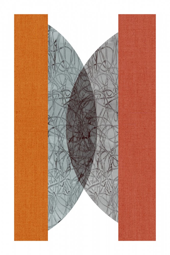 Geometria astratta arancione da cartissi