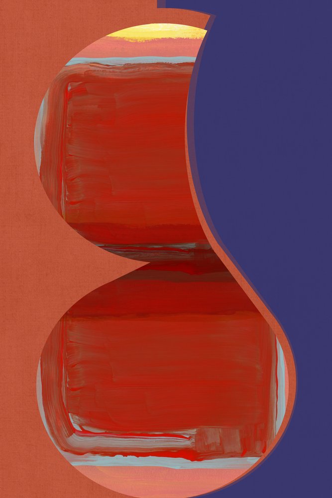 Curve astratte rosse e blu da cartissi