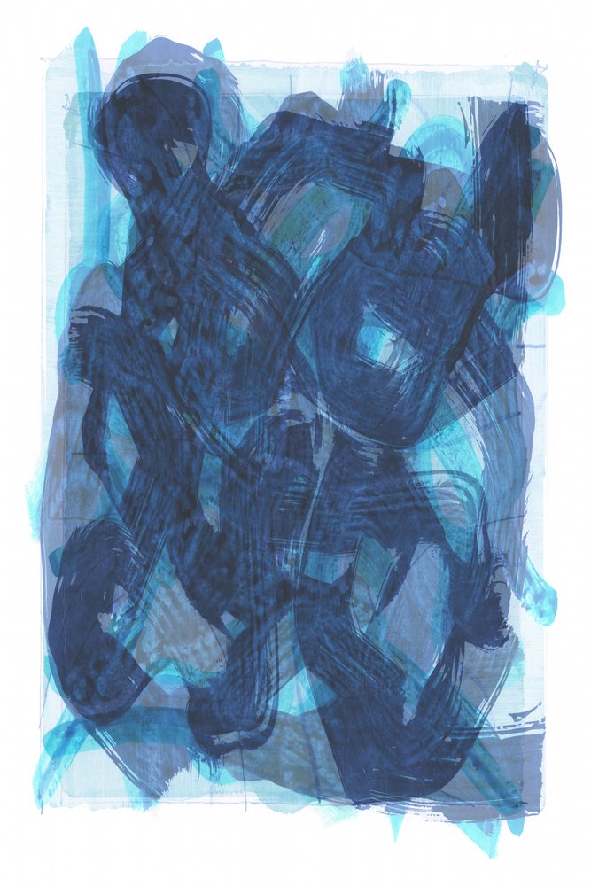 Astratto "Blue Fluid" da cartissi