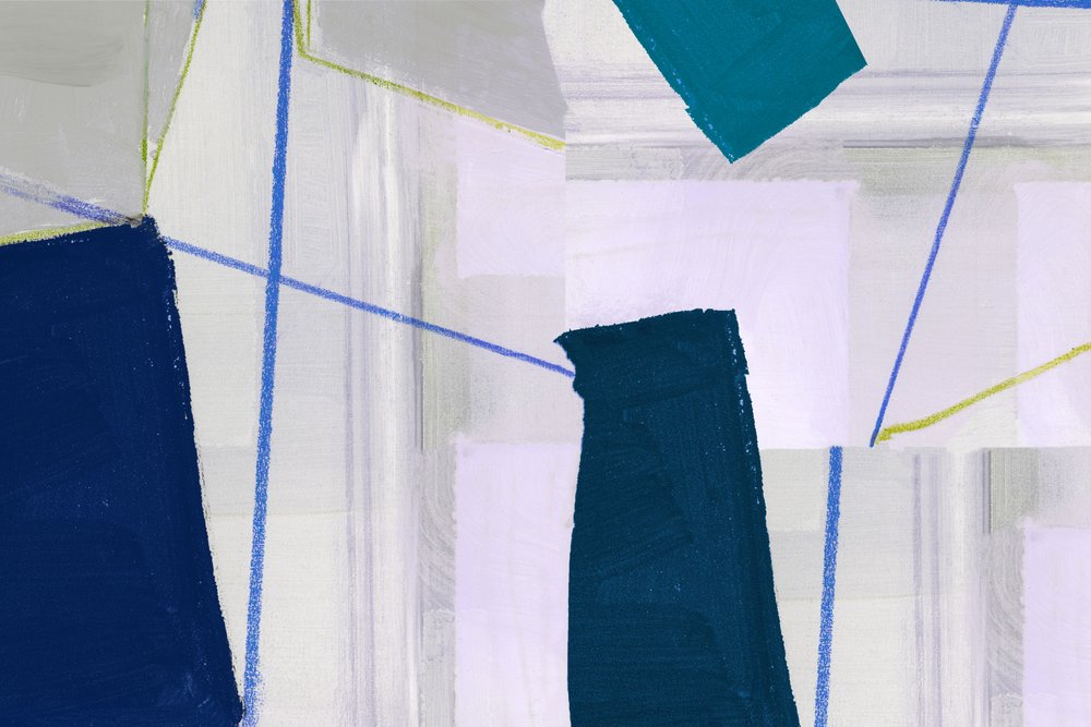 Astrazione geometrica blu da cartissi