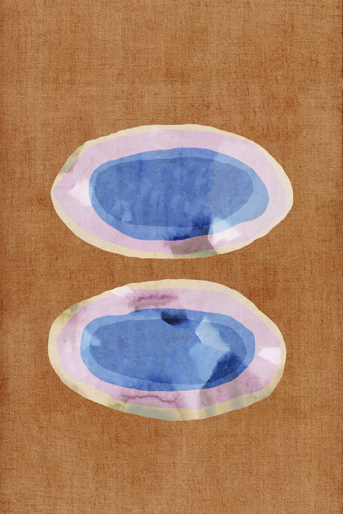 Forme astratte blu e rosa da cartissi