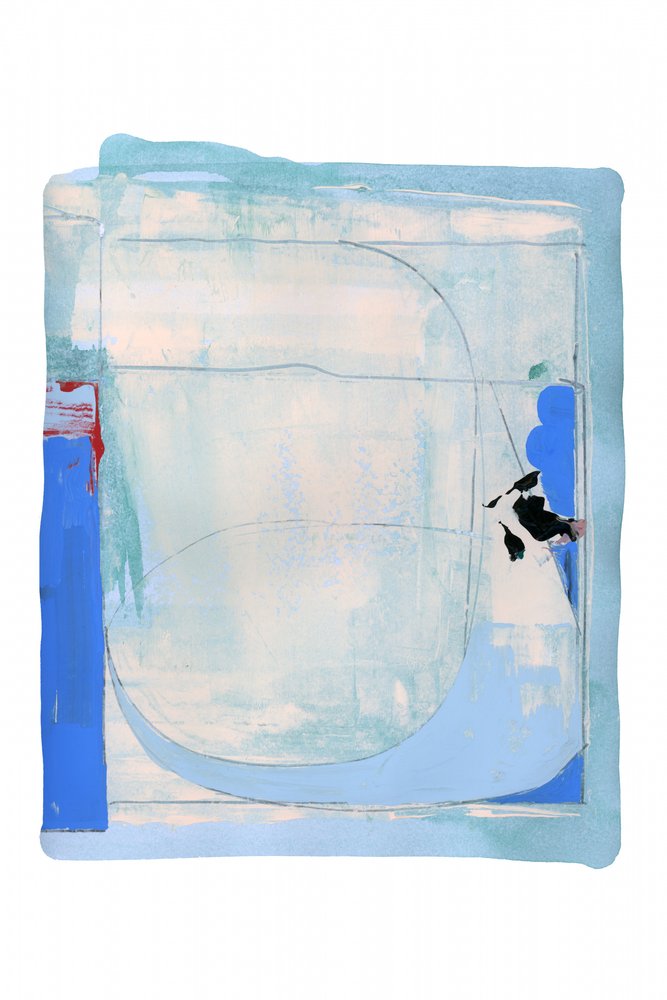 Forme astratte in blu tenue da cartissi