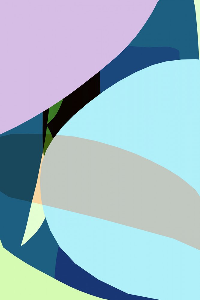Astrazione colorata e sinuosa da cartissi