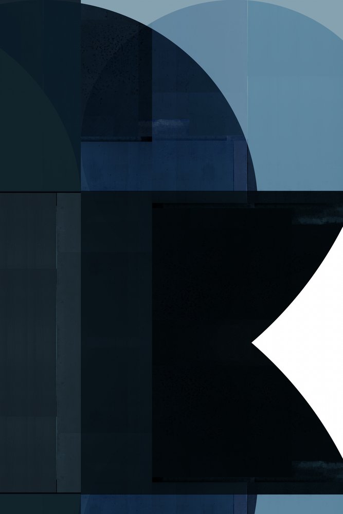 Archi geometrici blu intenso da cartissi