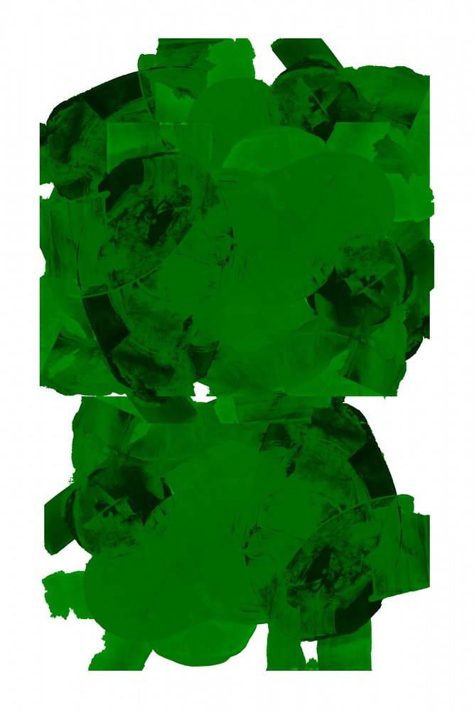 Forme astratte dinamiche in verde da cartissi