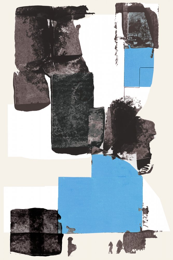 Astrazione geometrica blu da cartissi