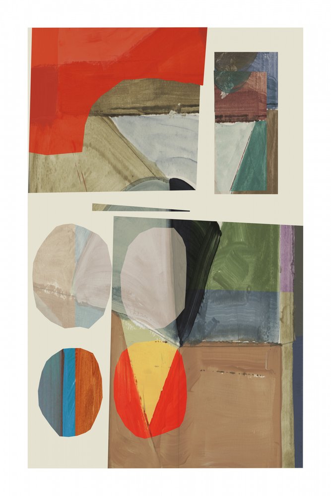 Collage geometrico a colori da cartissi