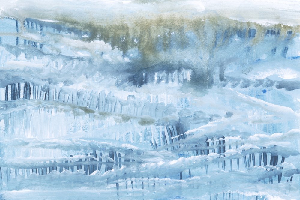 Paesaggio blu ghiaccio da cartissi