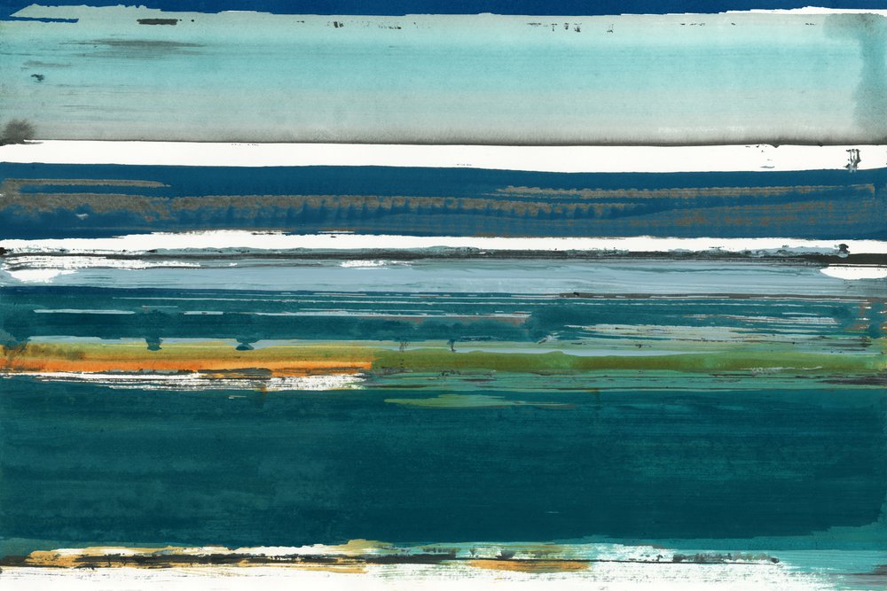 Paesaggio marino astratto a strati da cartissi