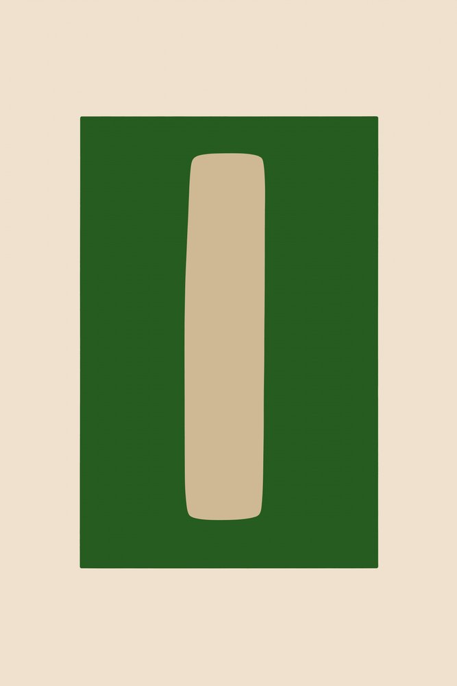 Forma minimalista verde da cartissi