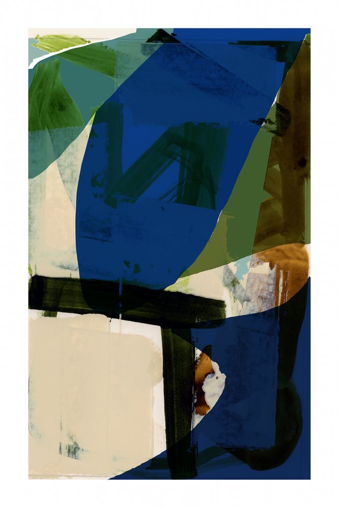 Forme moderne blu e verdi da cartissi