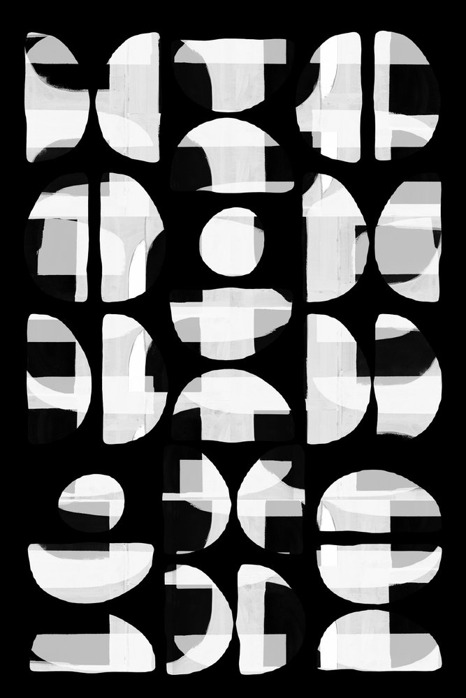Astratto geometrico monocromatico da cartissi