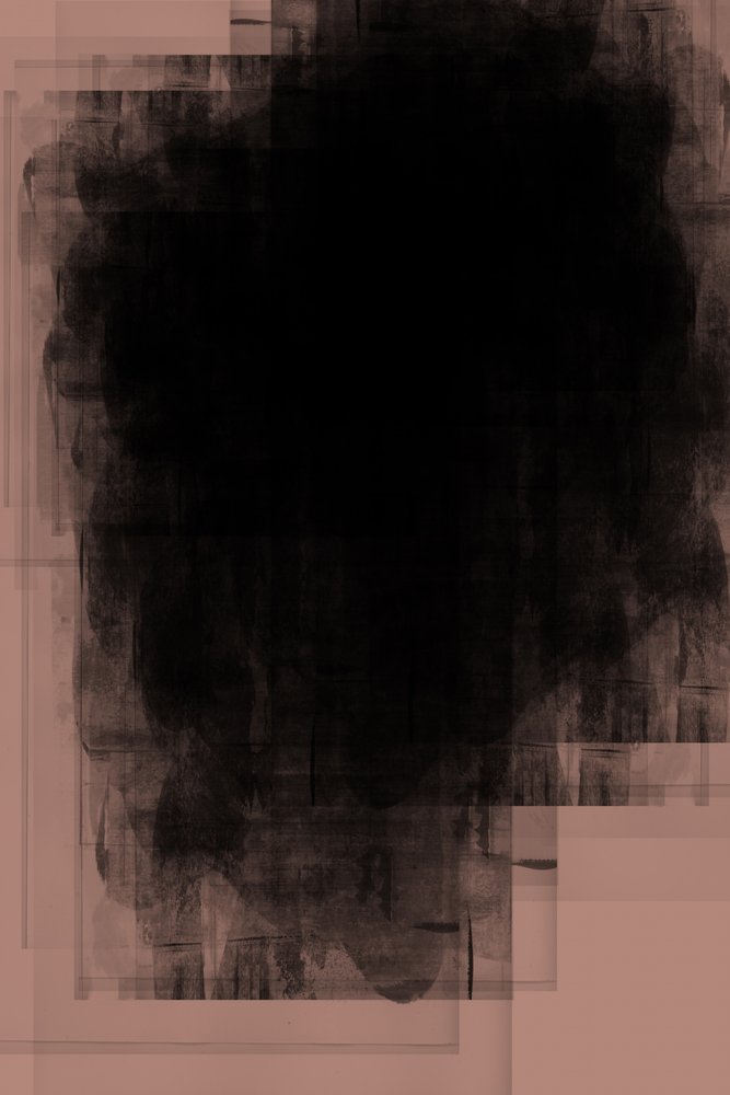 Astrazione in nero malinconico da cartissi