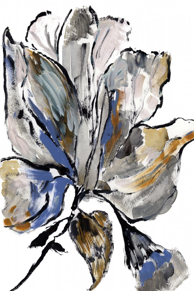 Fiore blu in stile pittorico da cartissi