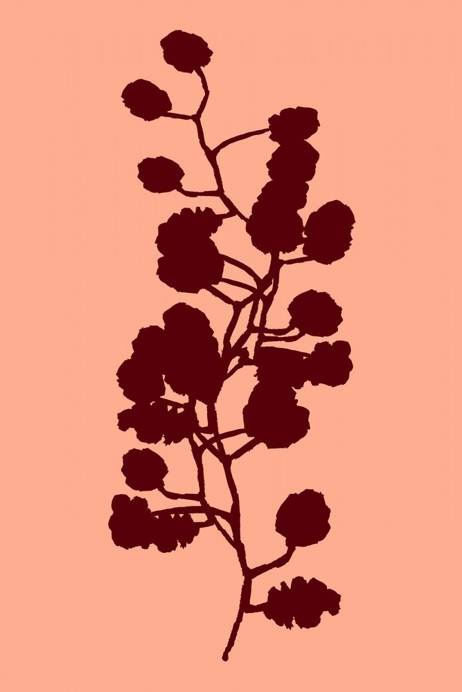Silhouette botanica di pesca da cartissi