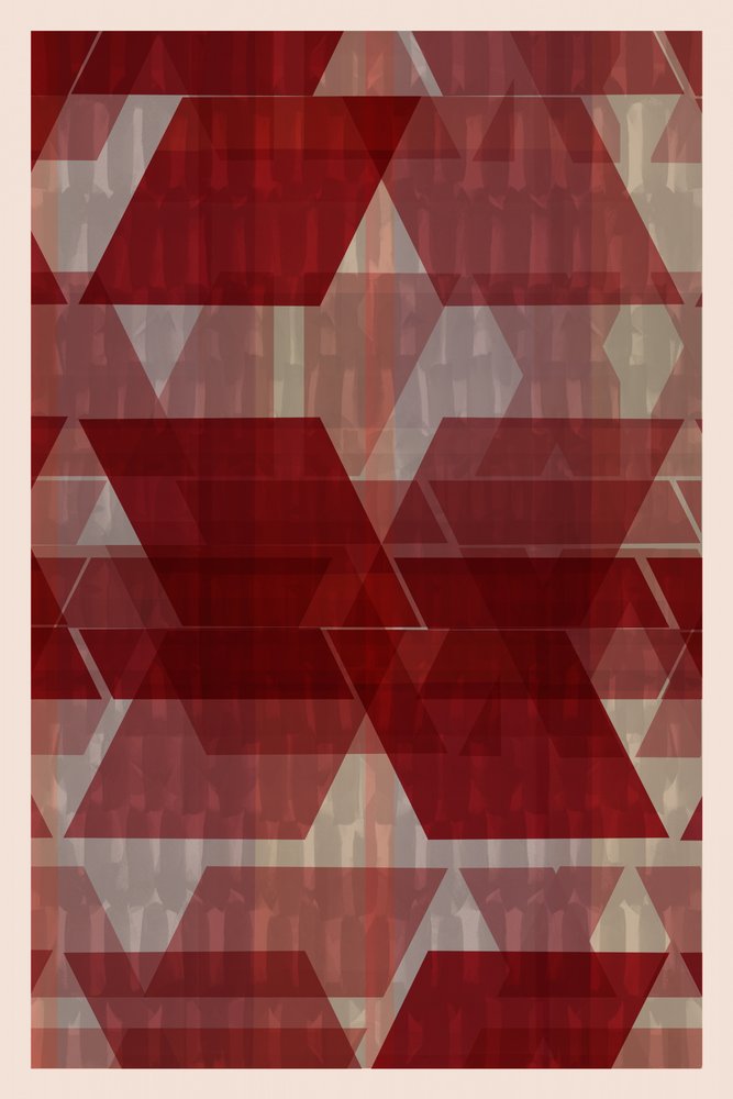 Strati geometrici rossi da cartissi