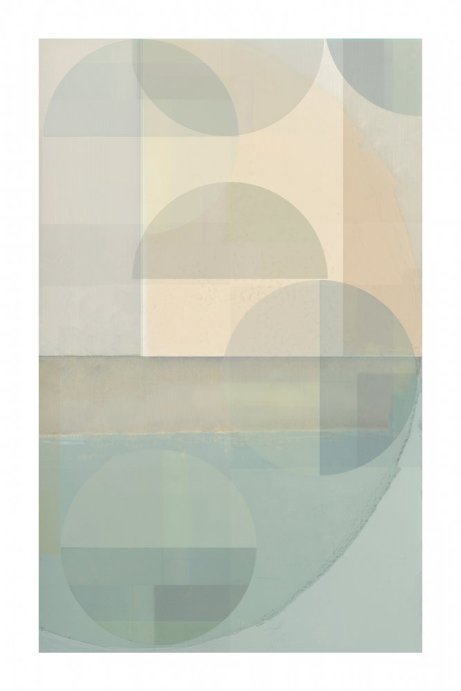 Forme sovrapposte in tenui colori pastello da cartissi
