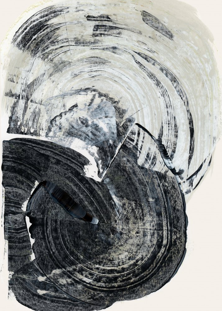 Astratto monocromatico vorticoso da cartissi