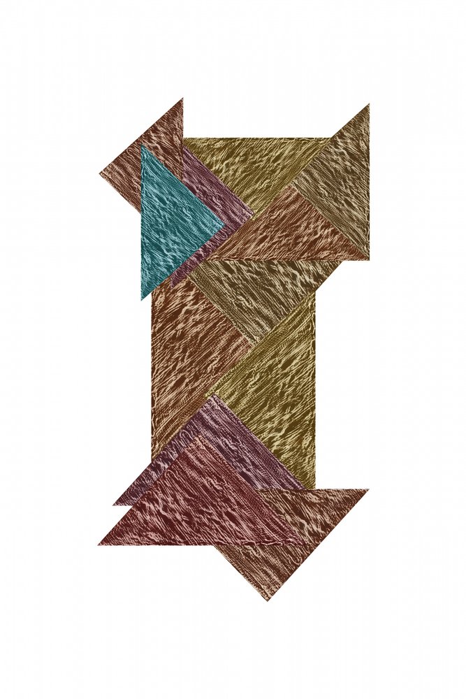Puzzle geometrico con motivi in rilievo da cartissi