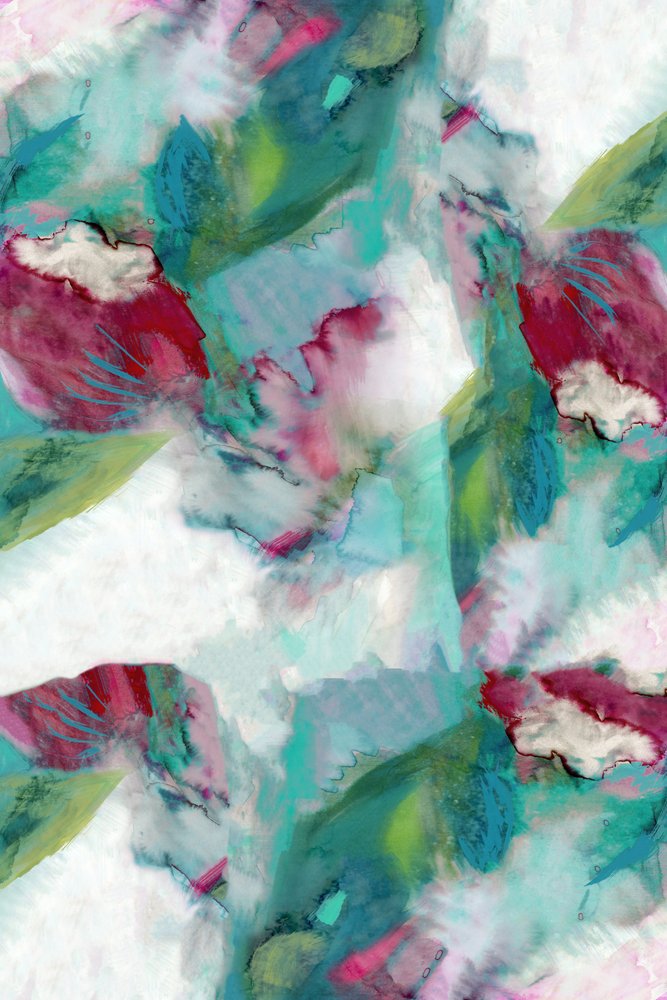 Astratto floreale dai colori vivaci da cartissi